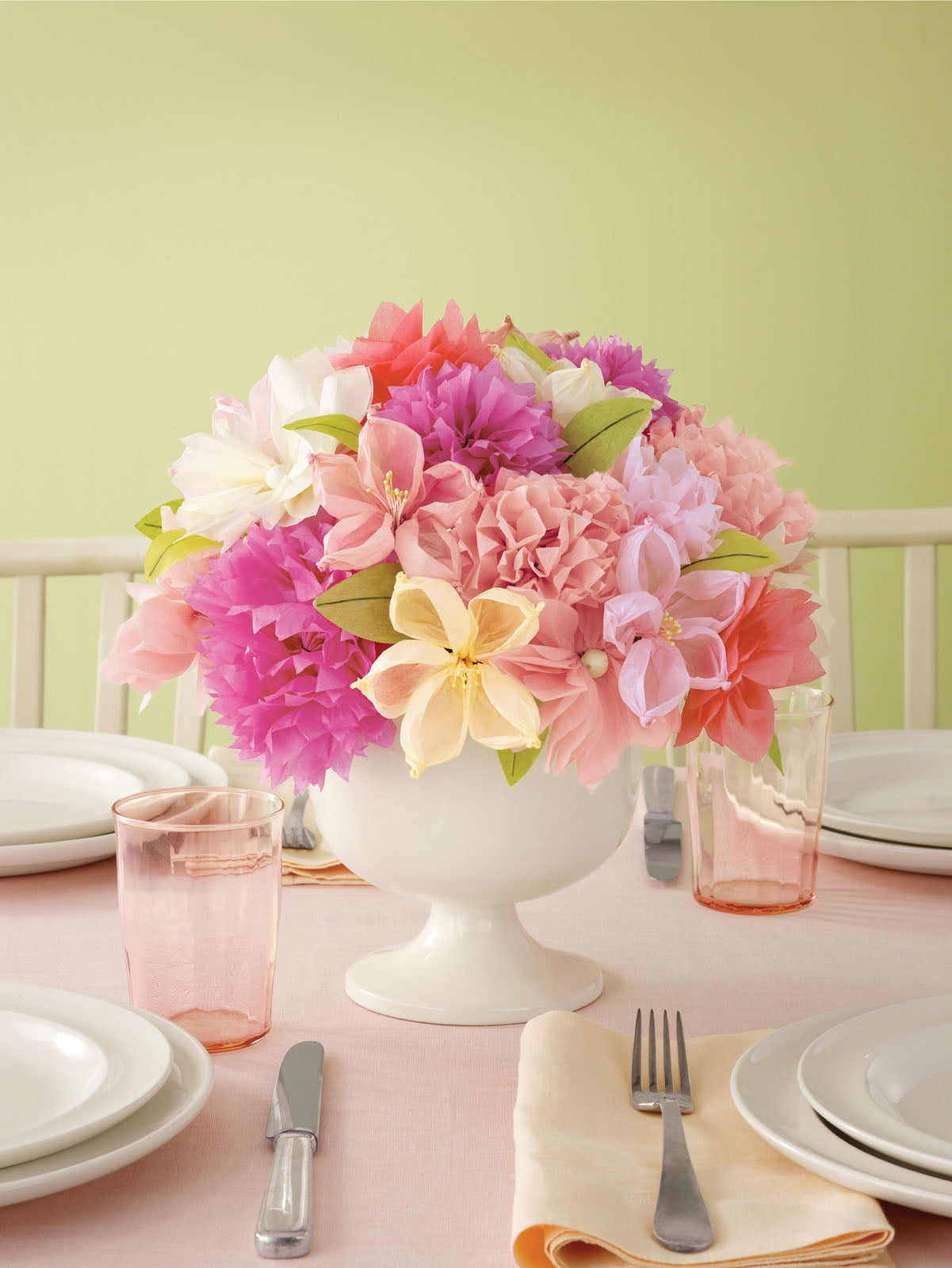 Martha Stewart • fleurs en papier de soie fille vintage