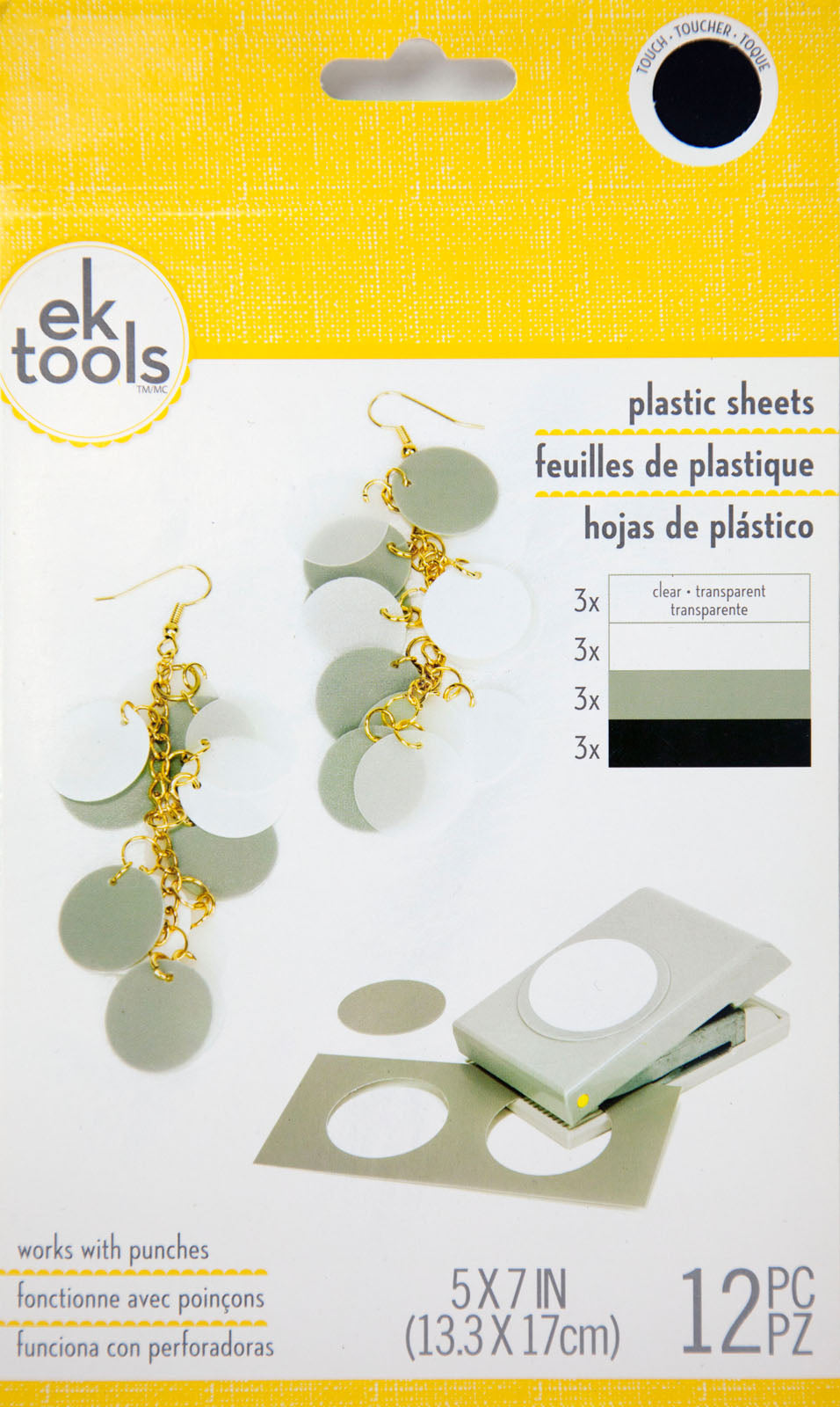 Ek tools • feuilles de plastique transparentes - noires