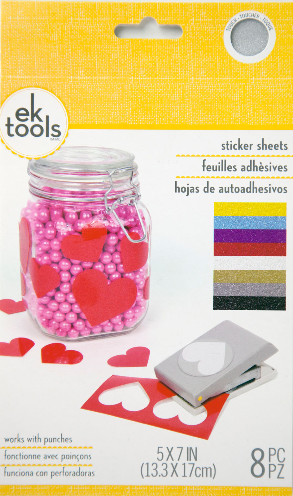 Ek tools • feuilles d'autocollants pailletés 8 pièces