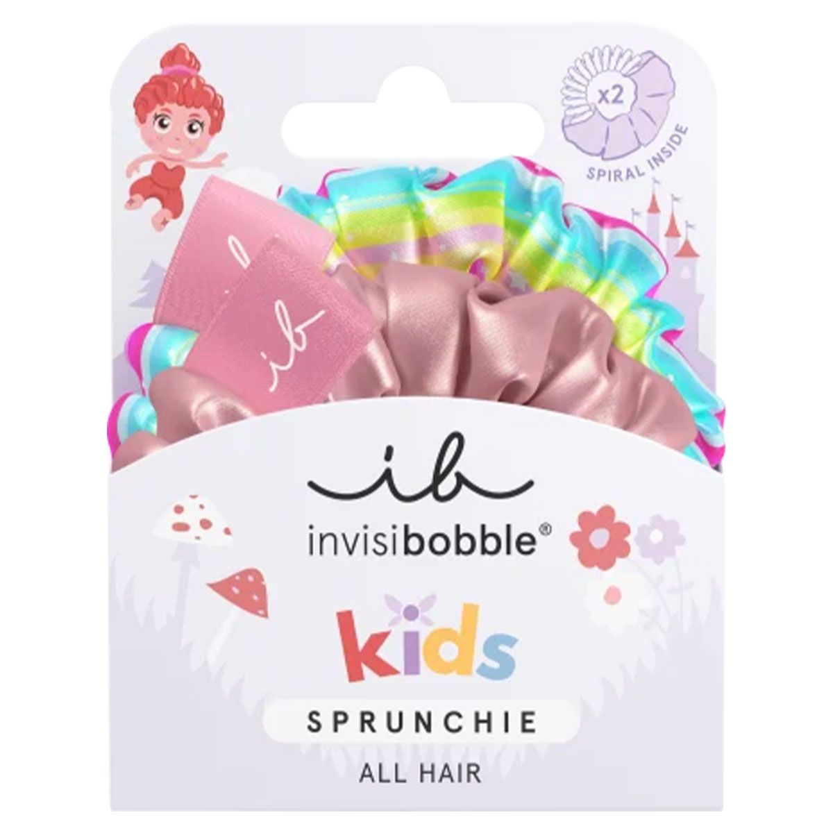 Invisibobble sprunchie slim pour enfants, trop beau pour être bleu, 2 pièces.