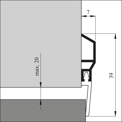 Ellen 1071671 - classique 100cm | 1 pièce