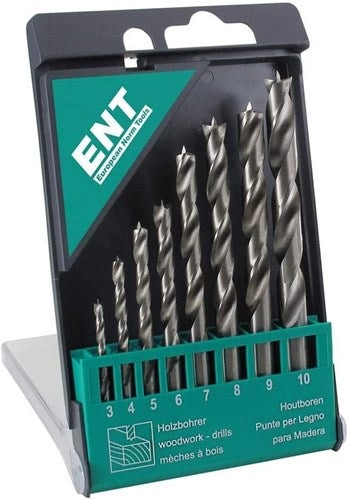 Greffe duradrill 8 pcs. jeu de forets à bois 3-10 mm, tailles complètes - 7909248
