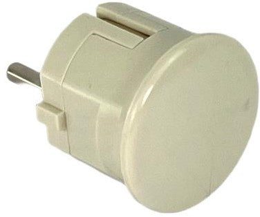 Prise de terre Enzo coudée en bakélite blanche mk 6140595