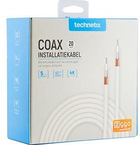 Technetix tn-coaxih-20m câble coaxial 20 m blanc