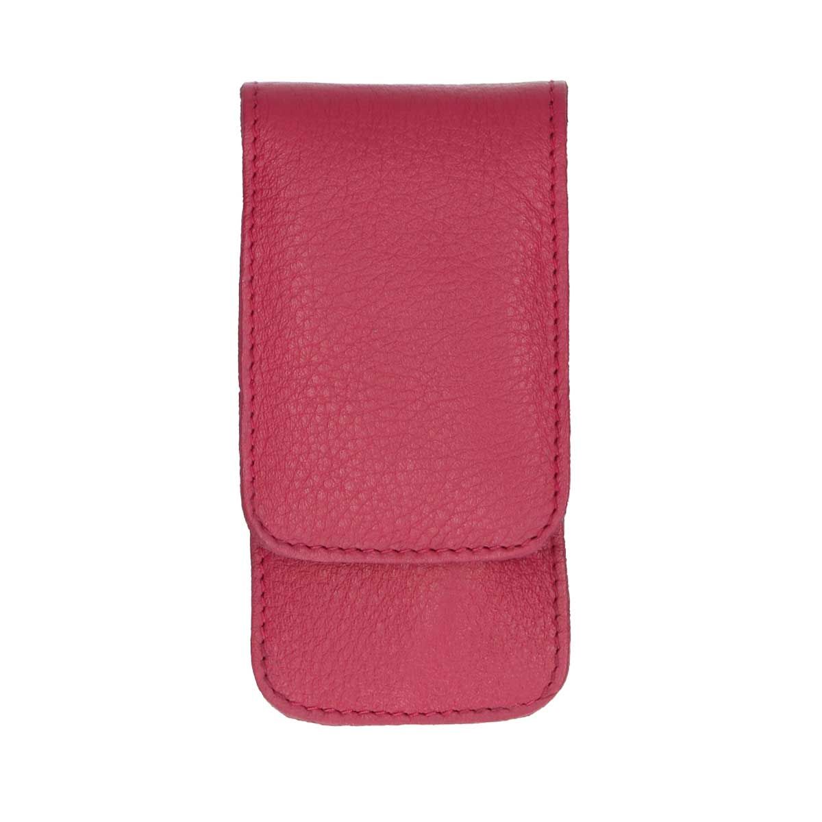 Erbe solingen trousse à manucure 3 pièces avec fermeture à bouton pression fuchsia (erbe9079)