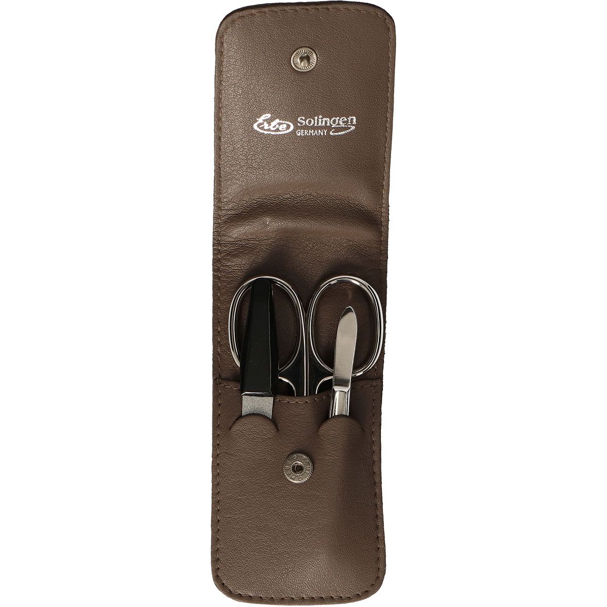 Erbe solingen trousse à manucure 3 pièces taupe (erbe9208)