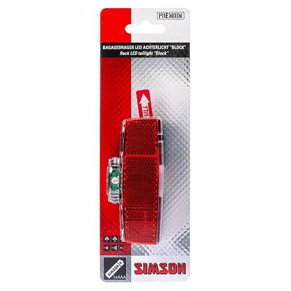 Bloc de lumière arrière LED LED Batterie à bagages rouges