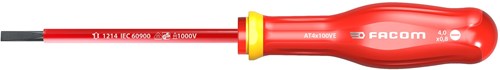 Facom tournevis protwist slot 4x100 isolé 1000v - at4x100ve - at4x100ve