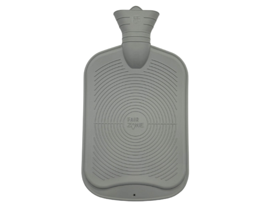 Bouillotte en caoutchouc naturel Fairzone - fsc - 2l - gris