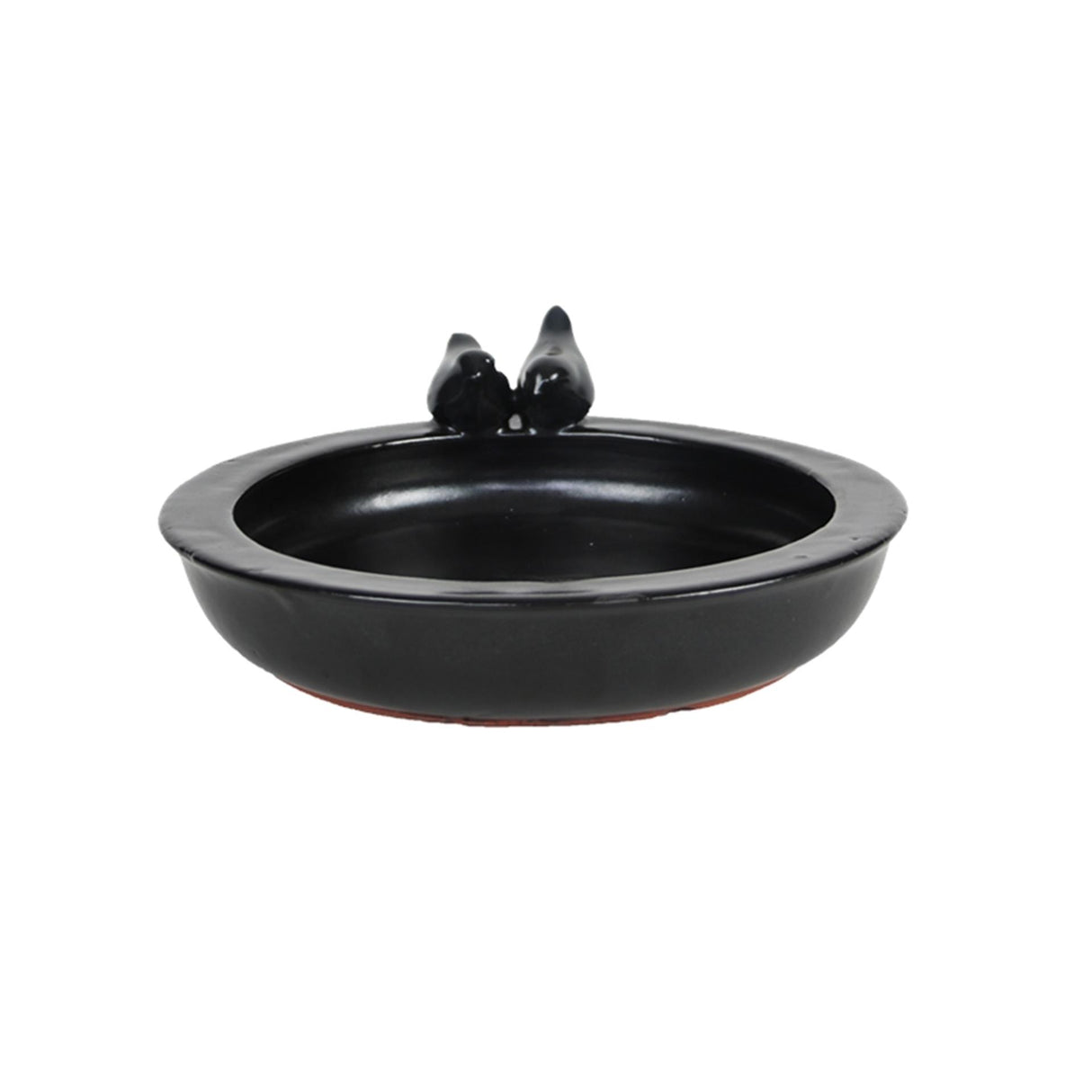 Esschert design bain d'oiseaux en céramique gris