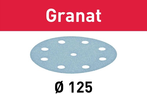 Festool accessoires disque abrasif granat | stf d125 8 | p320 | gr 10 - 497150