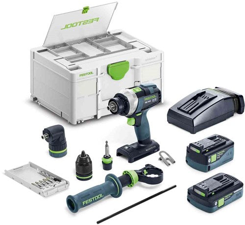 Perceuse-perceuse sans fil Festool tdc 18 4 5.0 4.0 i-set quadrive - 577612