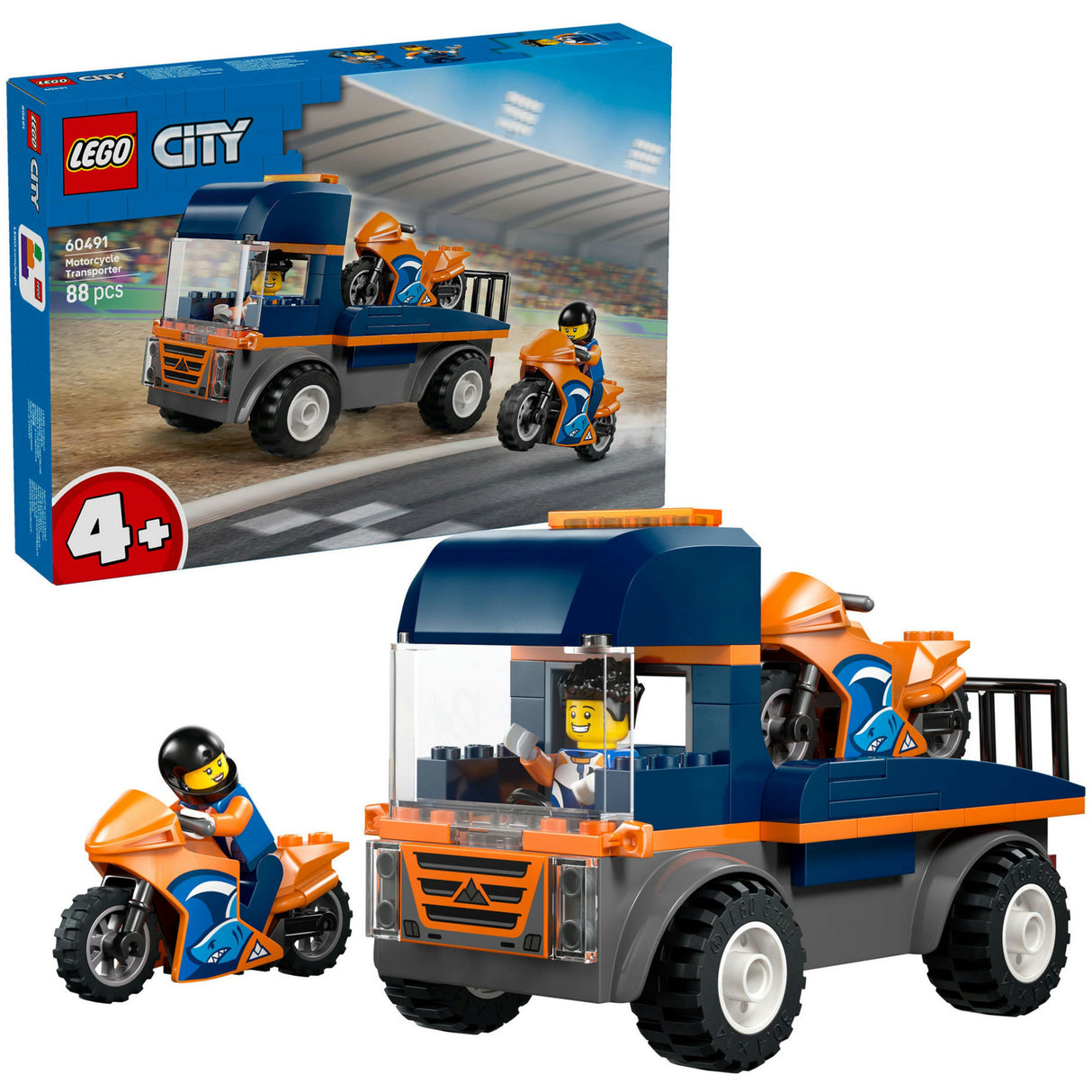Lego city 60491 transporteur de moto