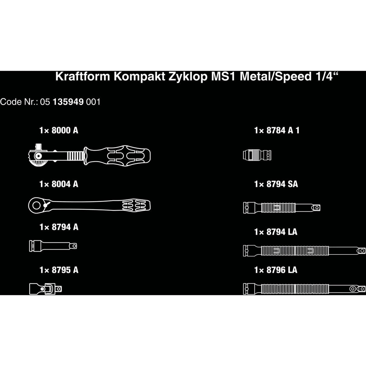 Waa kraftform compact zyklop MS1 Metal Speed Ratel, 1