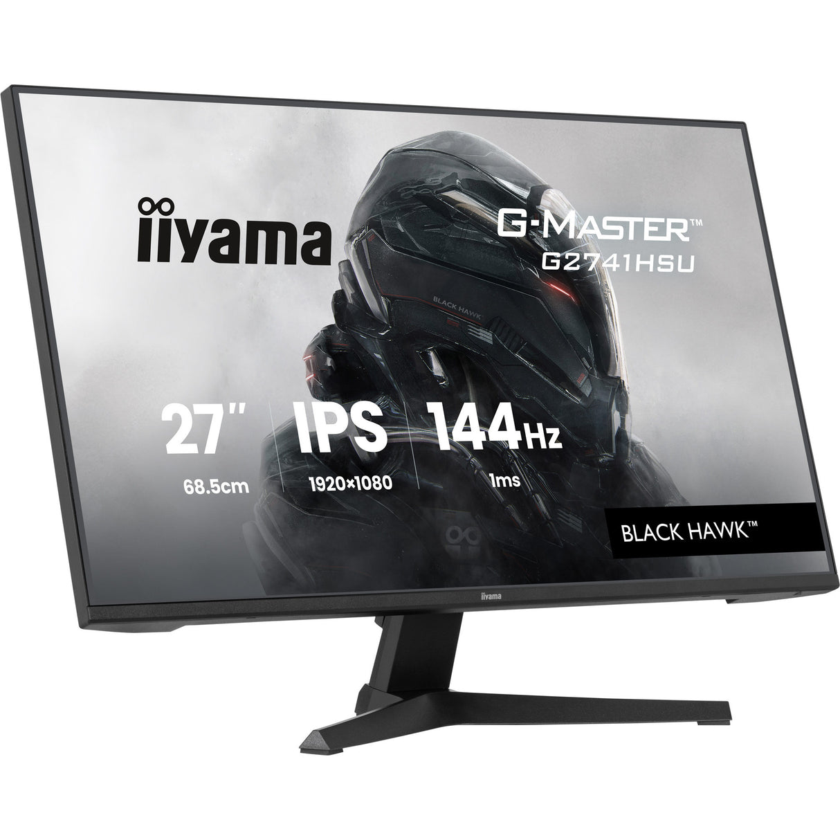Moniteur de jeu Iiyama G-Master Black Hawk G2741HSU-B1 27 (noir, HDMI, port d'affichage, 2x USB-A, USB-B, 144 Hz)