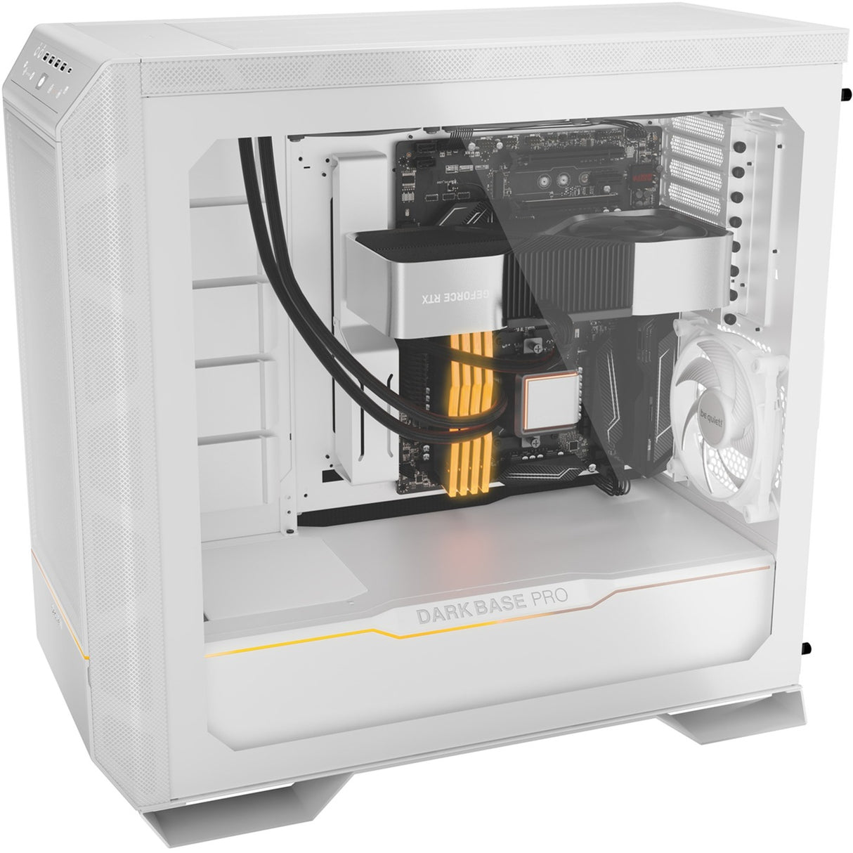 Soyez silencieux! boîtier grande tour dark base pro 901 (blanc | 4x USB-A | 1x USB-C | RVB | verre trempé)