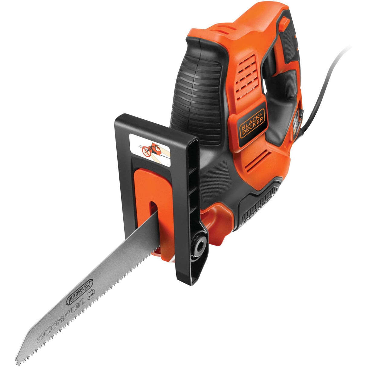 Scie alternative Black+decker 500w scorpion avec technologie de sélection automatique rs890k-qs (orange noir)