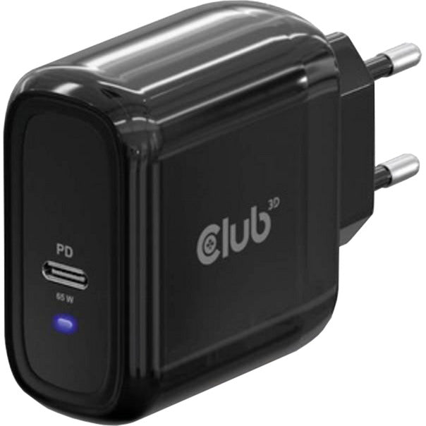 Chargeur de voyage Club 3D PPS 65W technologie gan (noir, USB-C, power delivery (PD) 3.0)