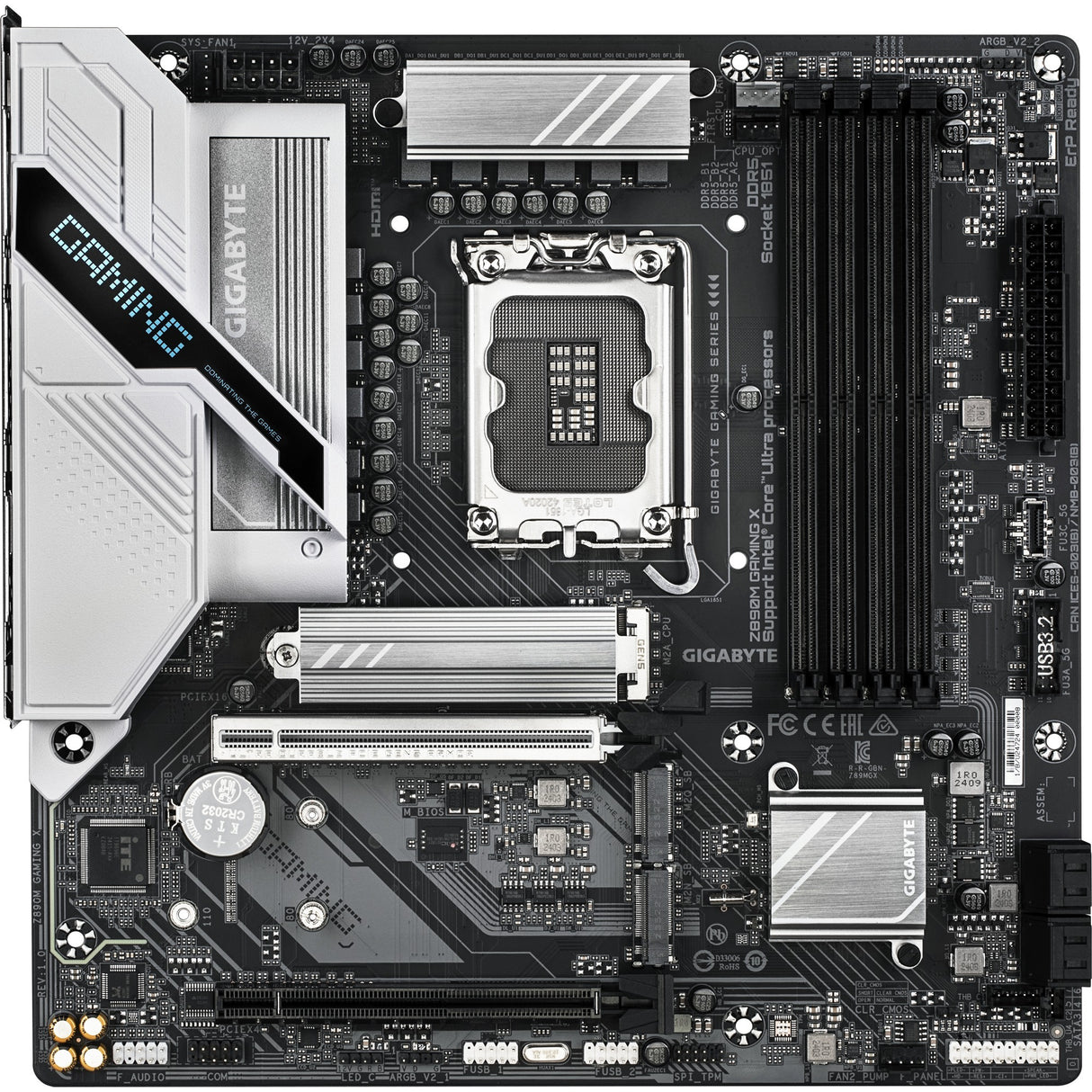 Carte mère Gigabyte z890m gaming x socket 1851 (raid, 2,5 Go lan, son, µatx)
