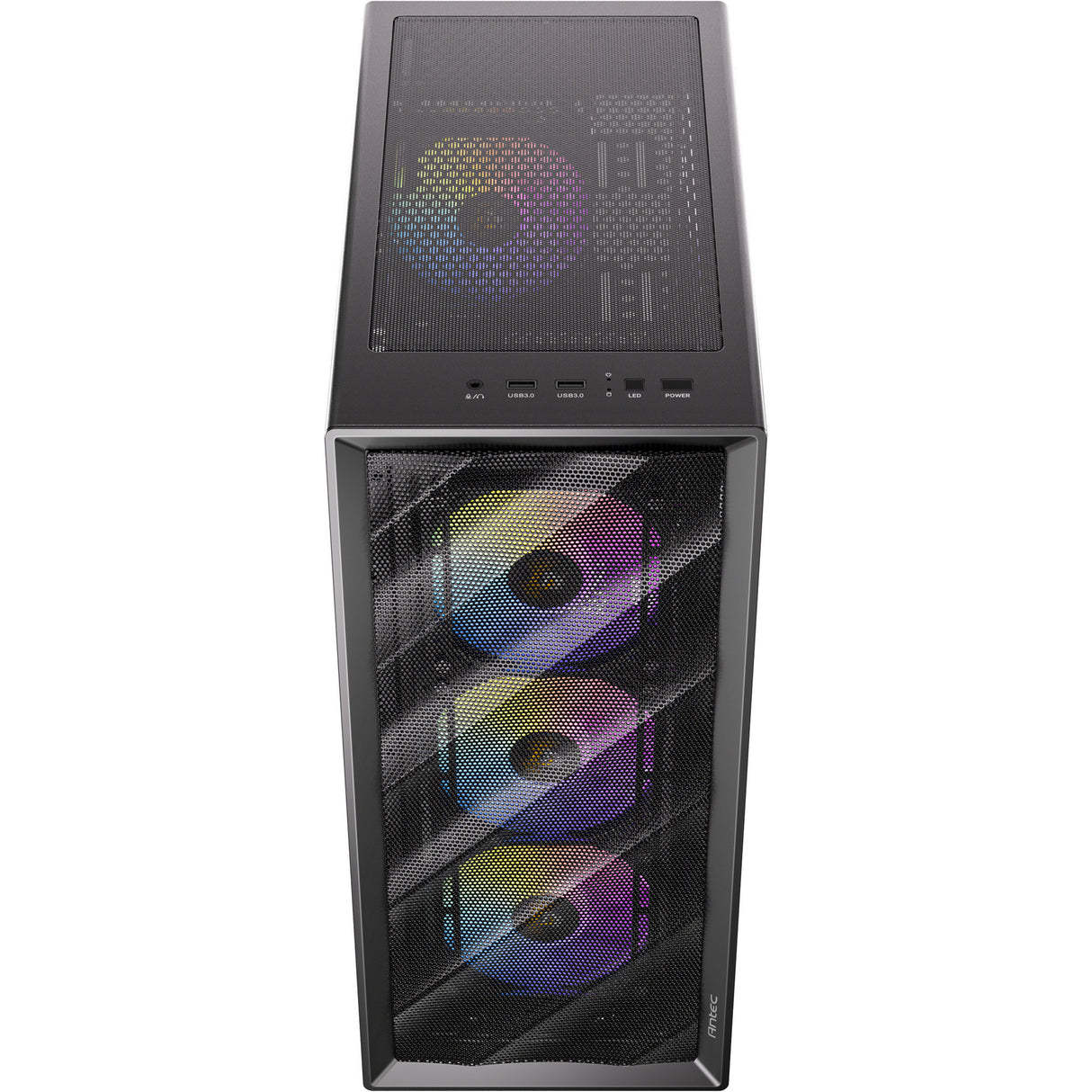 Boîtier tour midi Antec ax85 argb (noir | 2x usb-a | verre trempé)