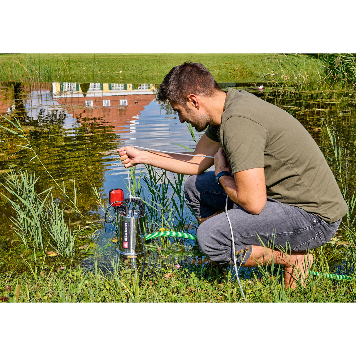 Pompe à eau sale Einhell GC-DP 7035 N Eco Plus (acier inoxydable rouge)