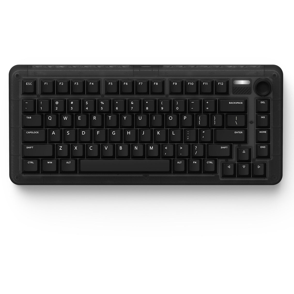 Clavier mécanique sans fil Iqunix zx75 côté obscur (noir, disposition américaine (qwerty), rouge gateron, 75 %, LED RVB, remplaçable à chaud, pbt double prise, 2,4 GHz | Bluetooth 5.1 | USB-C)