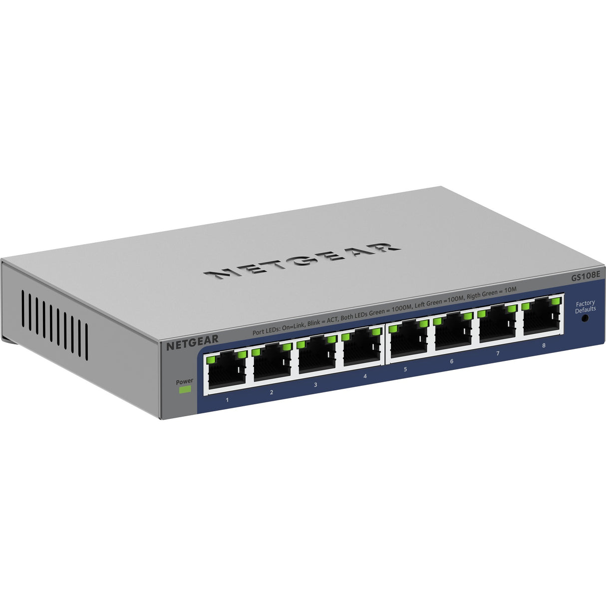 Commutateur Gigabit Plus Netgear à 8 ports (GS108E-400EUS)