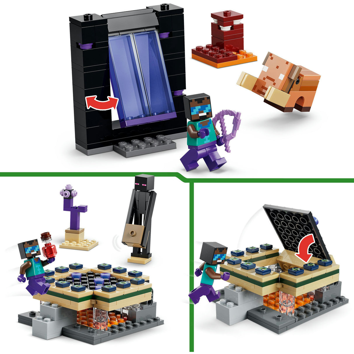 Lego minecraft 21584 voyage vers le bas et le portail final