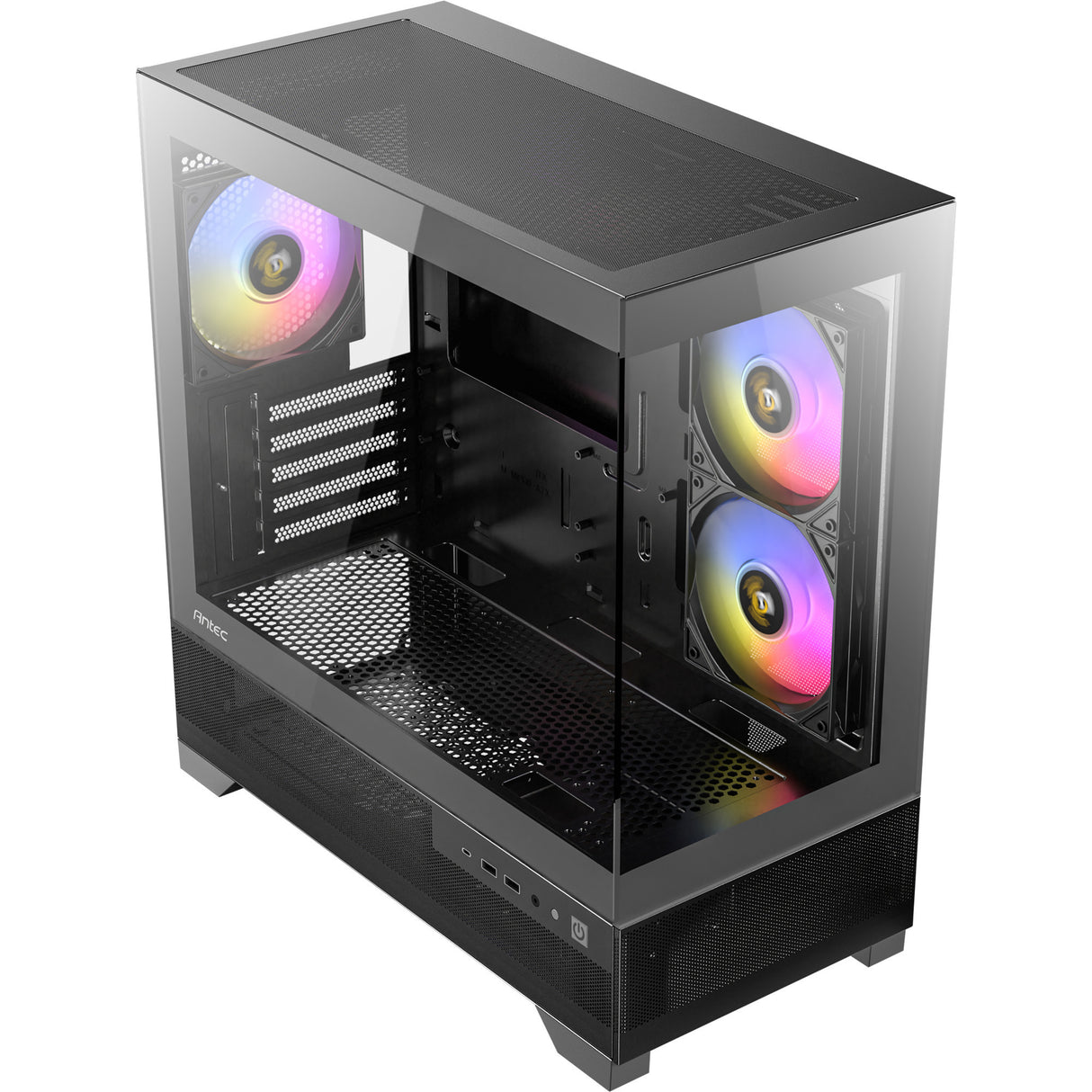 Boîtier mini tour Antec cx500m argb (noir | 2x USB-A | 1x USB-C | verre trempé)