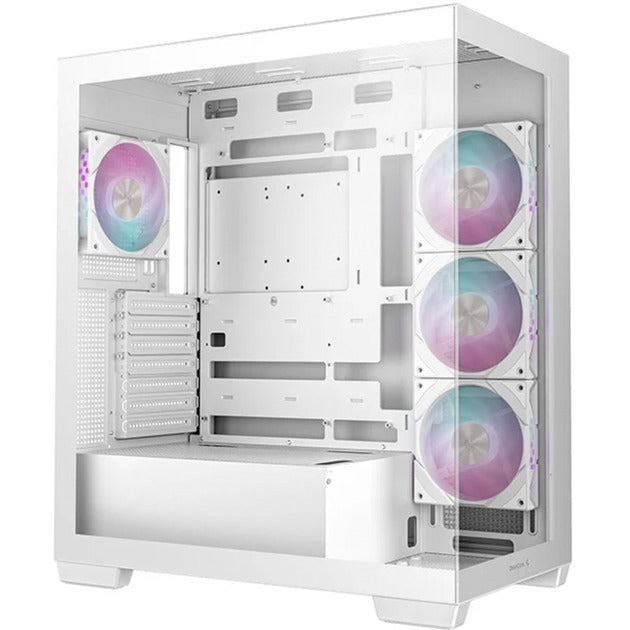 Boîtier tour midi Deepcool CG580 4f (blanc | 2x USB-A | 1x USB-C | RVB | verre trempé)