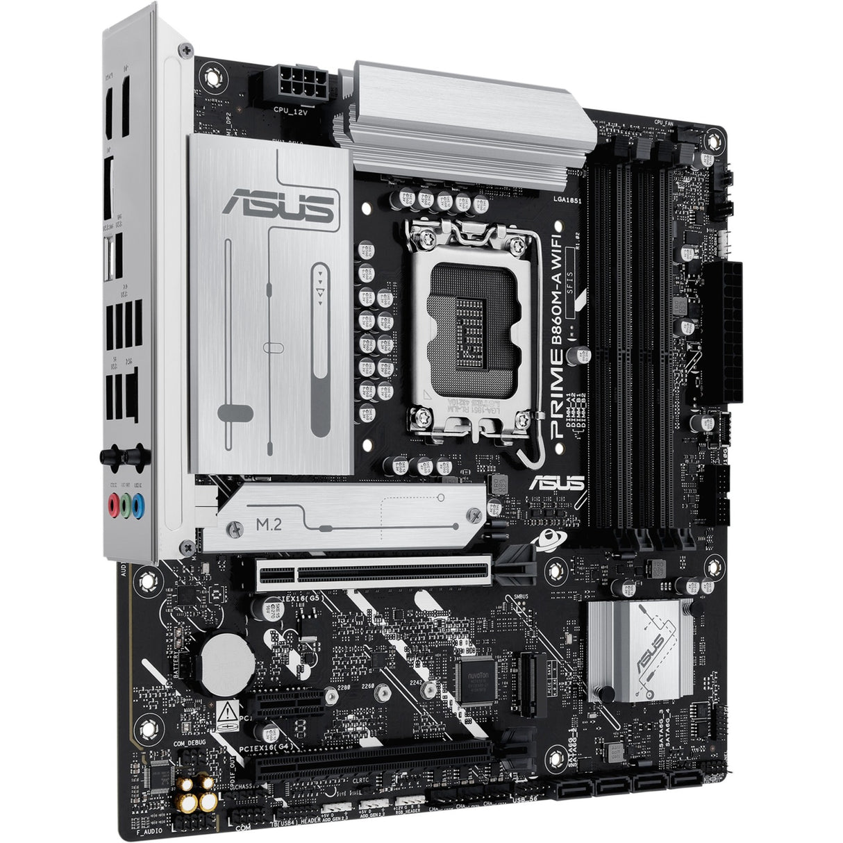 Carte mère Asus Prime B860M-A WiFi Socket 1851 (RAID, 2,5 Go-LAN, WiFi 6e, BT, Son, µATX)
