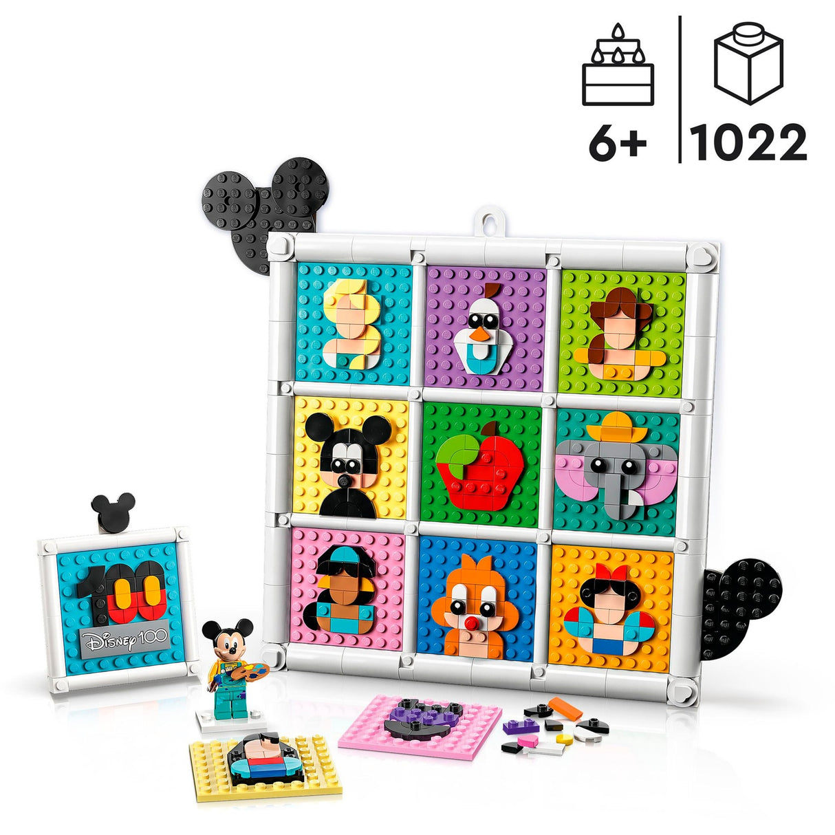 Lego Disney - 100 ans de figurines d'animation Disney, jouets de construction (43221)