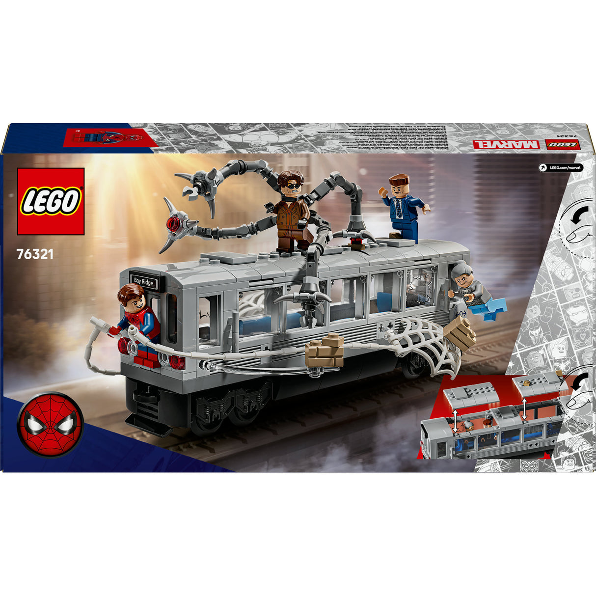 Lego super heros merveille 76321 scène de métro Spider-Man contre Docock