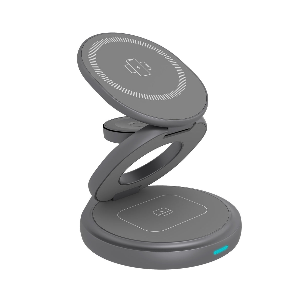Icy box – chargeur sans fil pliable 3 en 1 (anthracite, ib-sh101-ch)