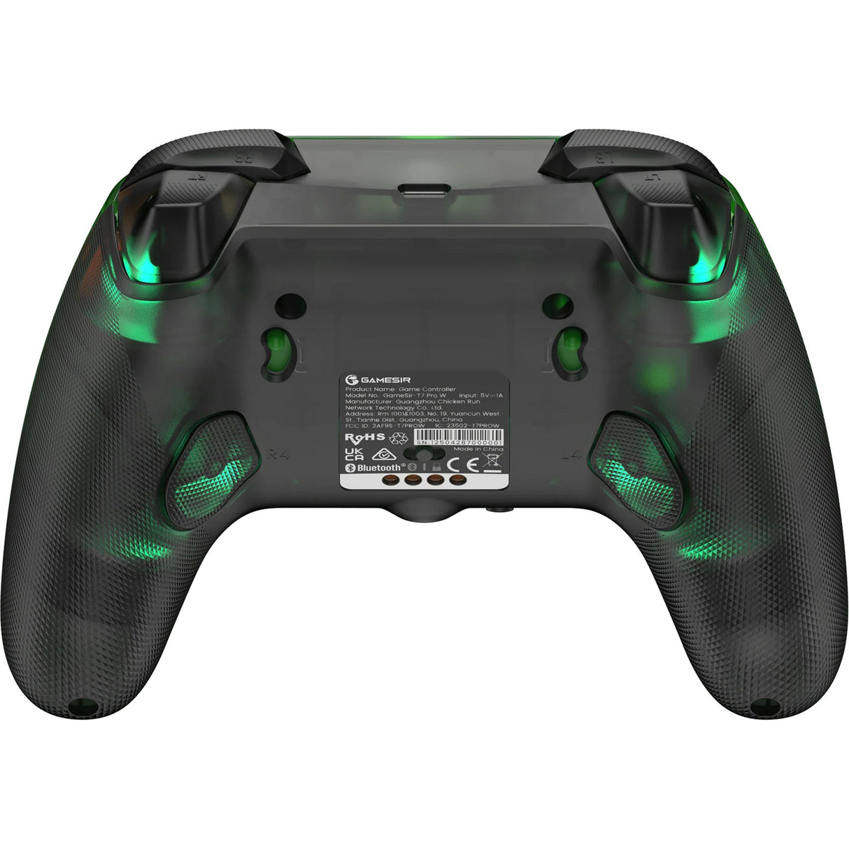 Gamesir g7 pro wireless controller - retro green (donkergroen transparant, xbox series x|s, xbox one, android, pc, 2.4ghz bluetooth usb)