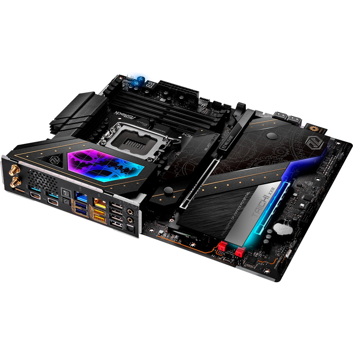 Carte mère Asrock Z890 Taichi Socket 1851 (noir, RAID, 5 Go-LAN, 2,5 Go-LAN, Wi-Fi 7, BT, Sound, ATX)