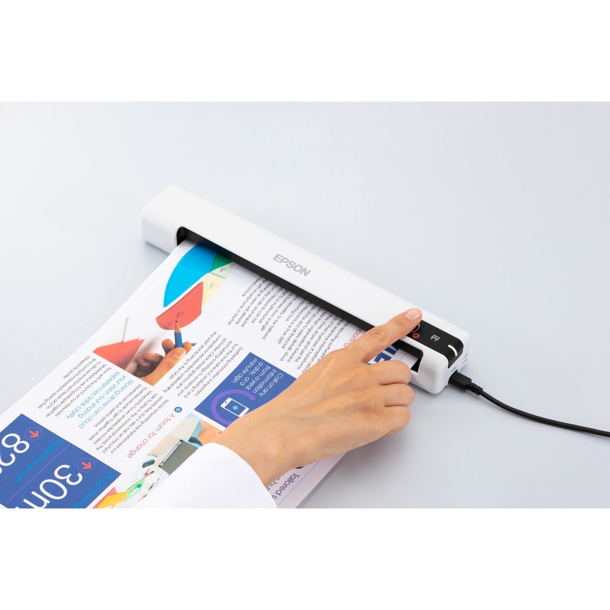 Scanner d'alimentation Epson Workforce DS-70 (gris)