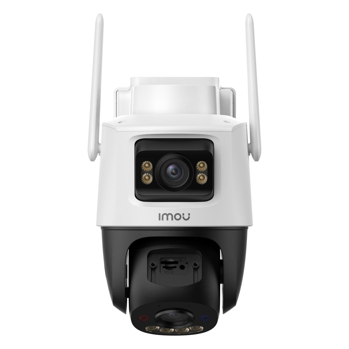 Imou aov dual lens 5mp+5mp buitencamera (wit, 3k, 4g lte, wifi 6, solar panel)