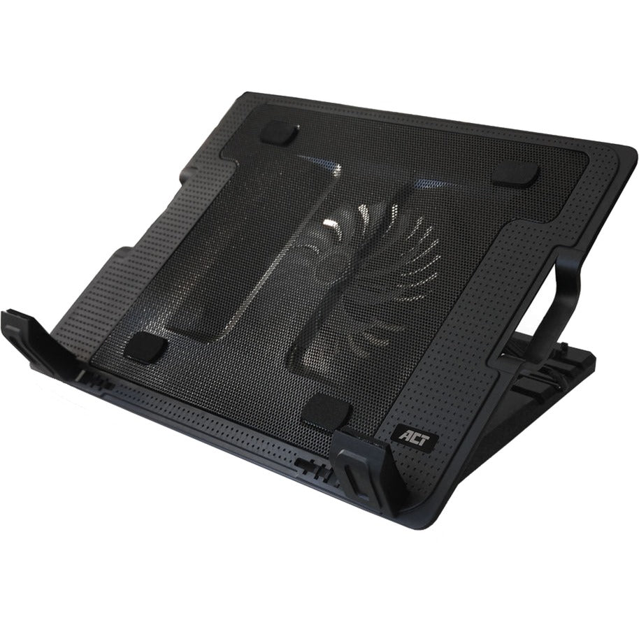 Support pour ordinateur portable Act ac8110, aluminium noir, plastique