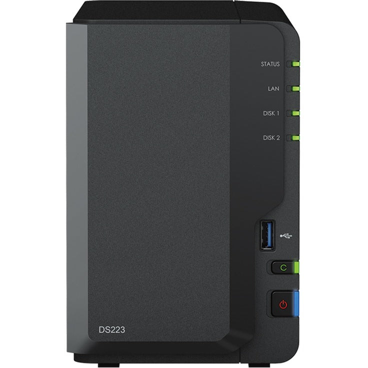 Synology diskstation ds223 nas (noir, 1x LAN 1 Go, 3x USB 3.2 gen 1)