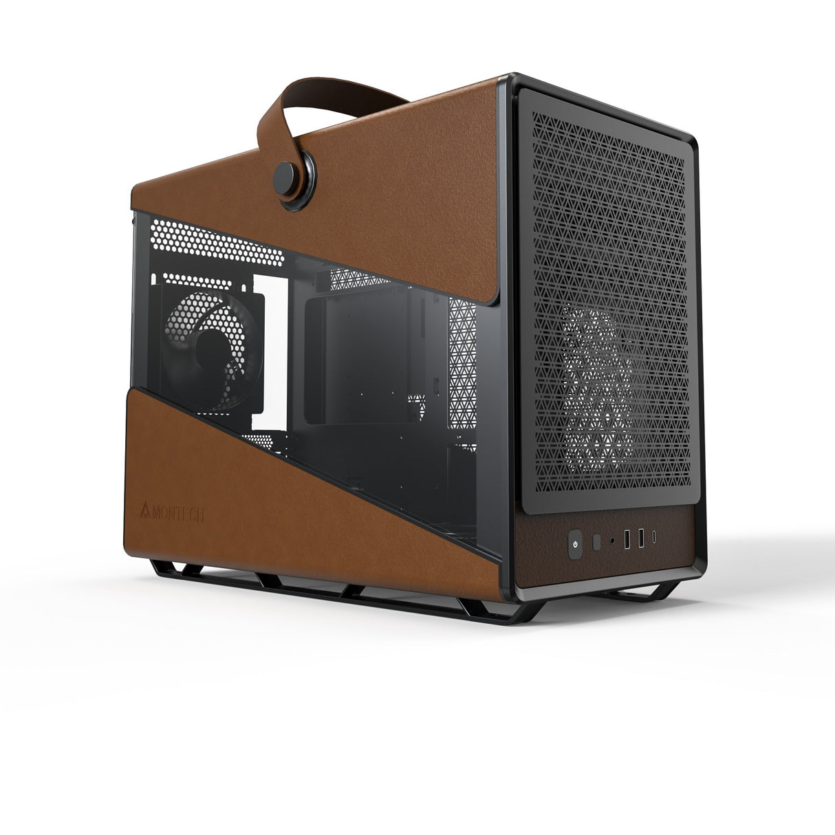 Boîtier tour midi Montech Heritage (noir beige | 2x USB-A | 1x USB-C)