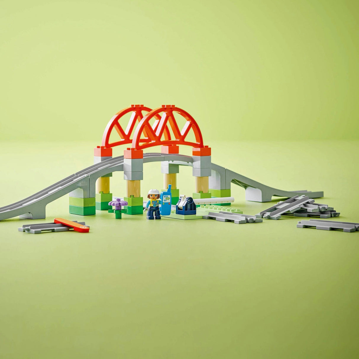 Lego Duplo Town 10426 Ensemble d'extension du pont ferroviaire et des voies ferrées