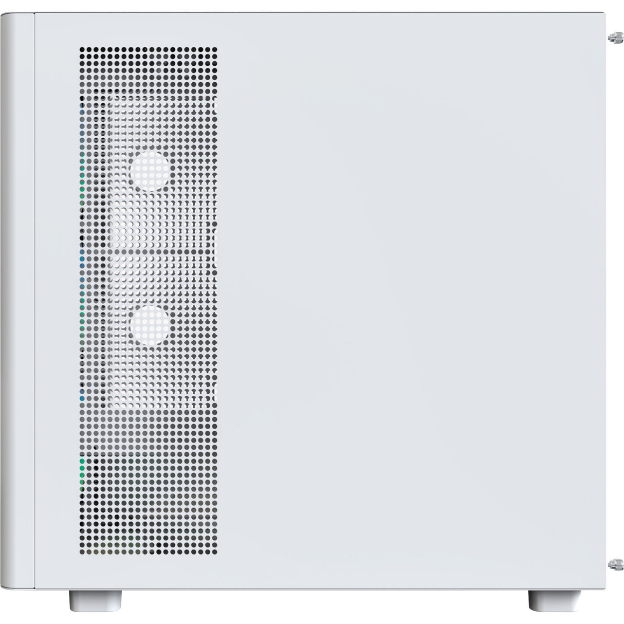 Boîtier tour midi en bois Montech xr (blanc | 1x USB-A | 1x USB-C | RVB | fenêtre)