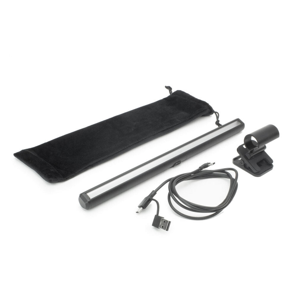 Act Connectivity Barre lumineuse LED à clipser pour ordinateur portable à intensité variable (noir, alimenté par USB, 3000 K-6500 K)