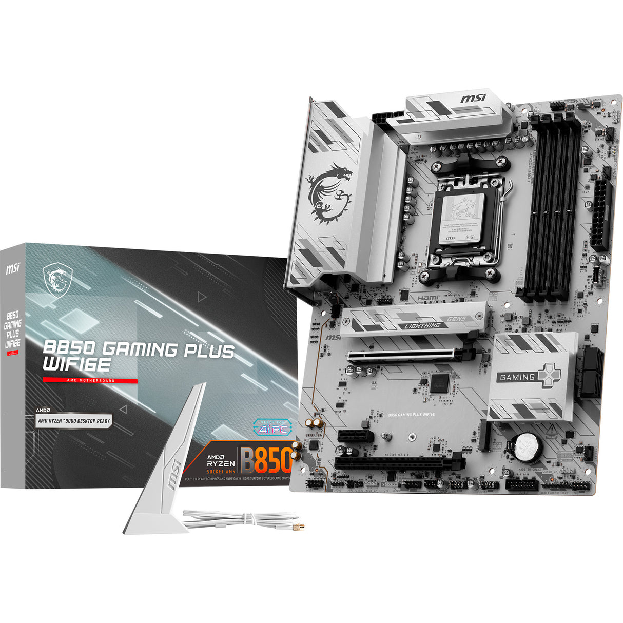 Carte mère MSI B850 Gaming Plus WiFi 6E Socket AM5 (RAID, LAN 2,5 Go, WiFi 6E, BT, Son, ATX)