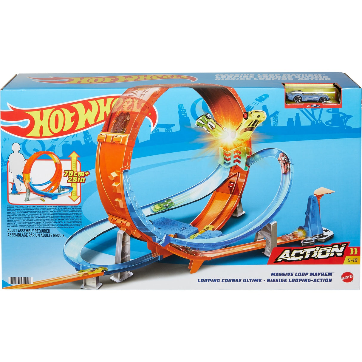Hot Wheels - Circuit de chaos en boucle massive - Circuit de course