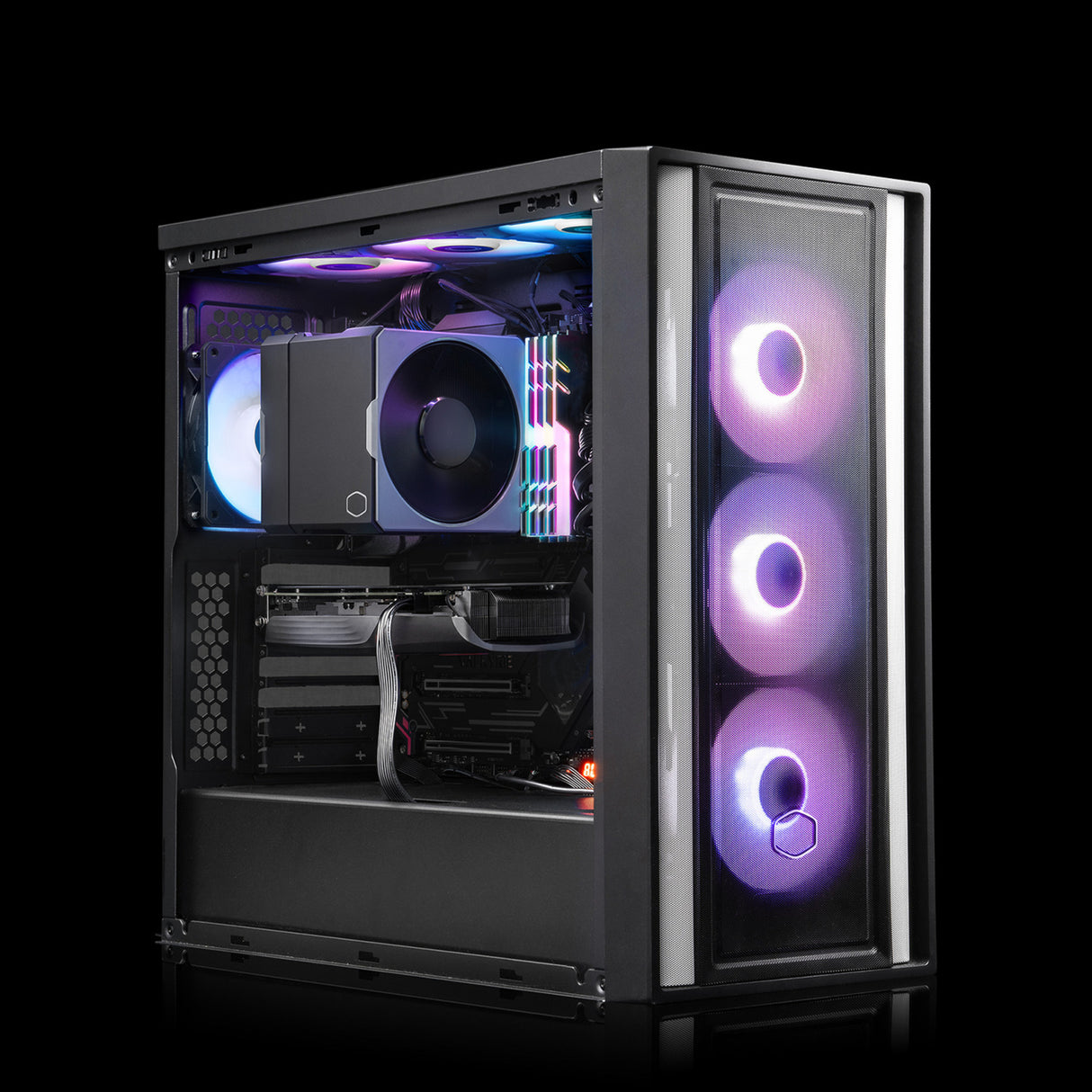 Cooler master map-t6pn-225pk-r1 hyper 612 apex, intel amd, 2x 120mm, 0-2400 tr/min, noir, non LED