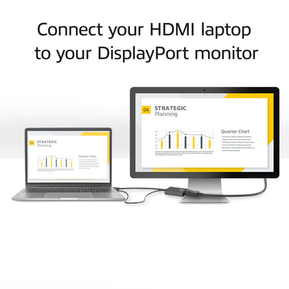 Act connectivité adaptateur HDMI vers DisplayPort, 4k @ 60 Hz (noir)