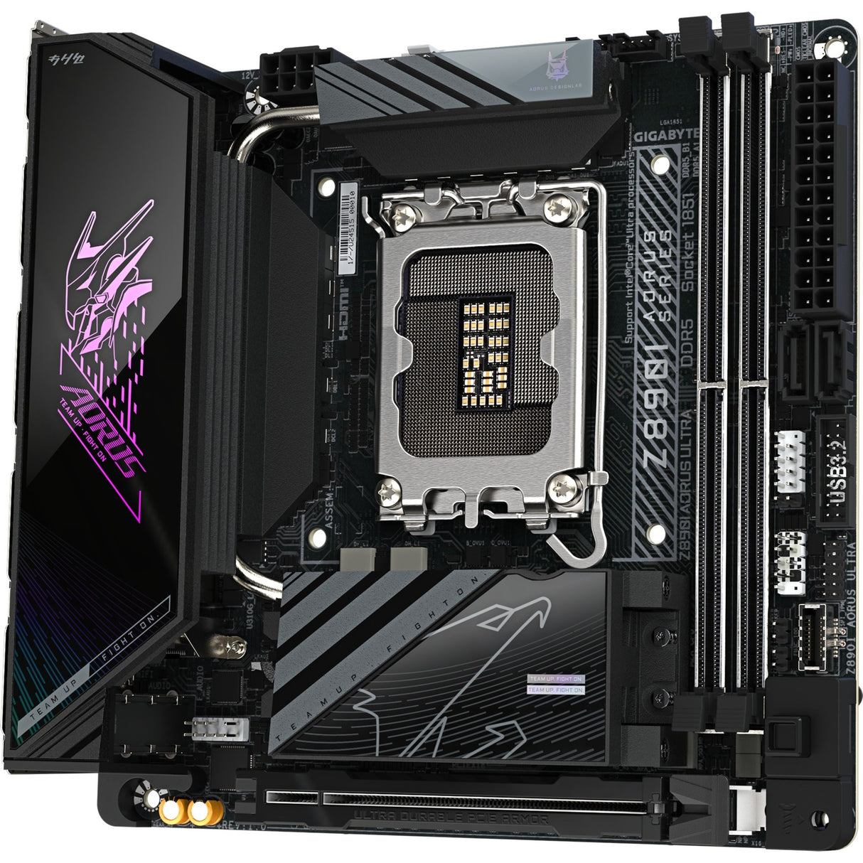 Carte mère Gigabyte Z890i Aorus Ultra Socket 1851 (RAID, 2,5 Go-LAN, Wi-Fi 7, BT, Son, Mini-ITX)