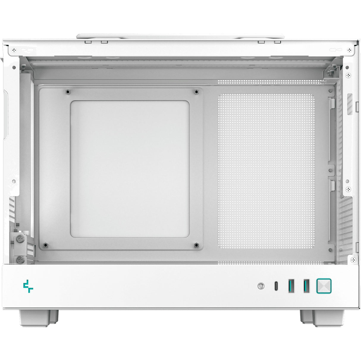 Boîtier mini tour Deepcool ch160 (blanc | 2x USB-A | 1x USB-C | verre trempé)